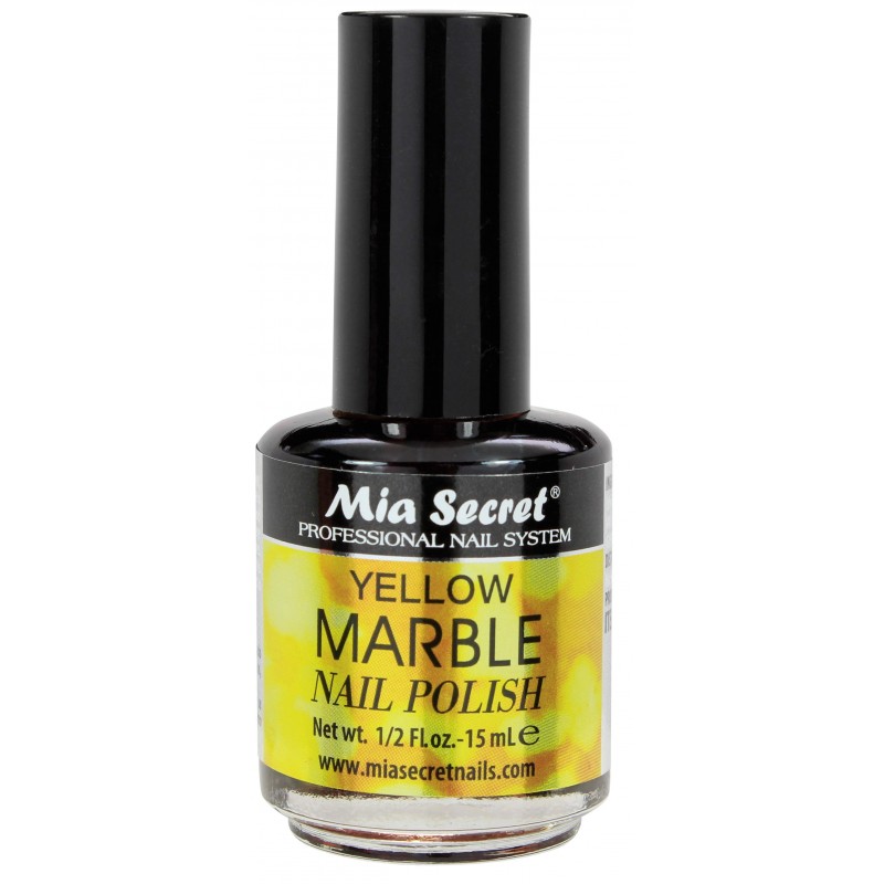 Marble Nail Polish Yellow