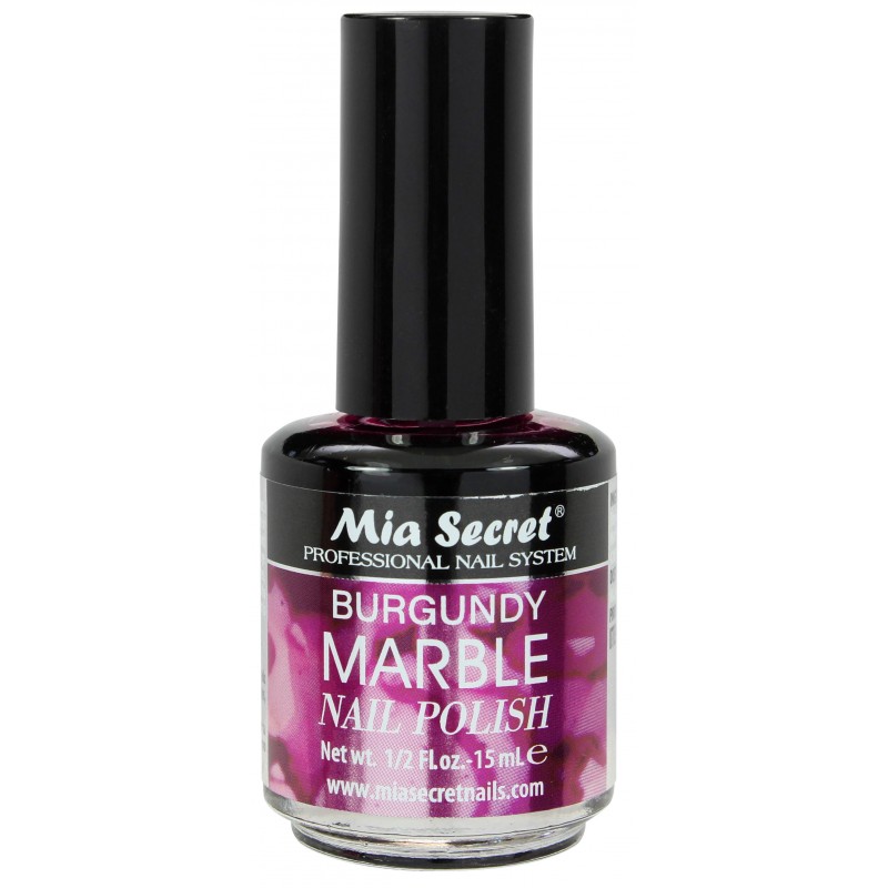 Marble Nail Polish Burgundy