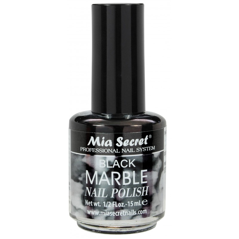 Marble Nail Polish Black