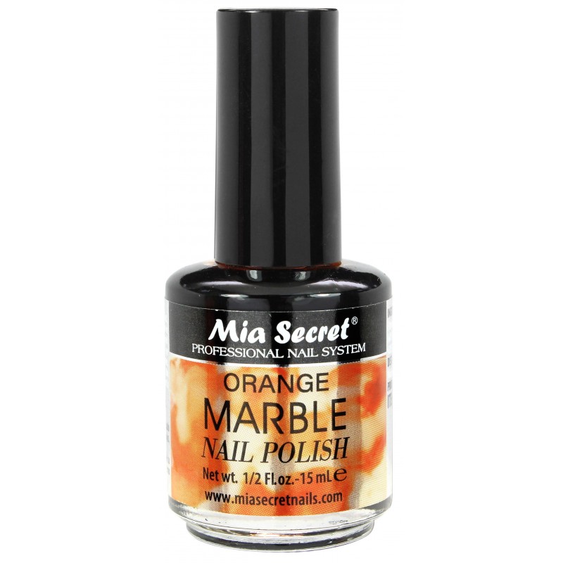 Marble Nail Polish Orange