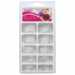 ROYAL FANCY 100 Nail Tips in PVC Blister Case Clear