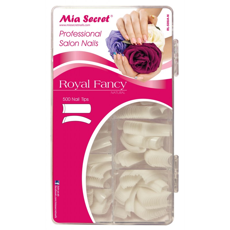 ROYAL FANCY 500 Tips in Acrylic Case Natural