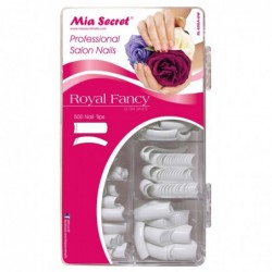 ROYAL FANCY 500 Tips in Acrylic Case Ultra White