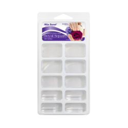 ROYAL SQUARE 100 Nail Tips in PVC Blister Case Clear