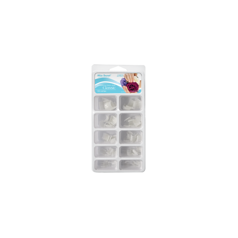 CLASSIC 100 Nail Tips in PVC Blister Case Natural