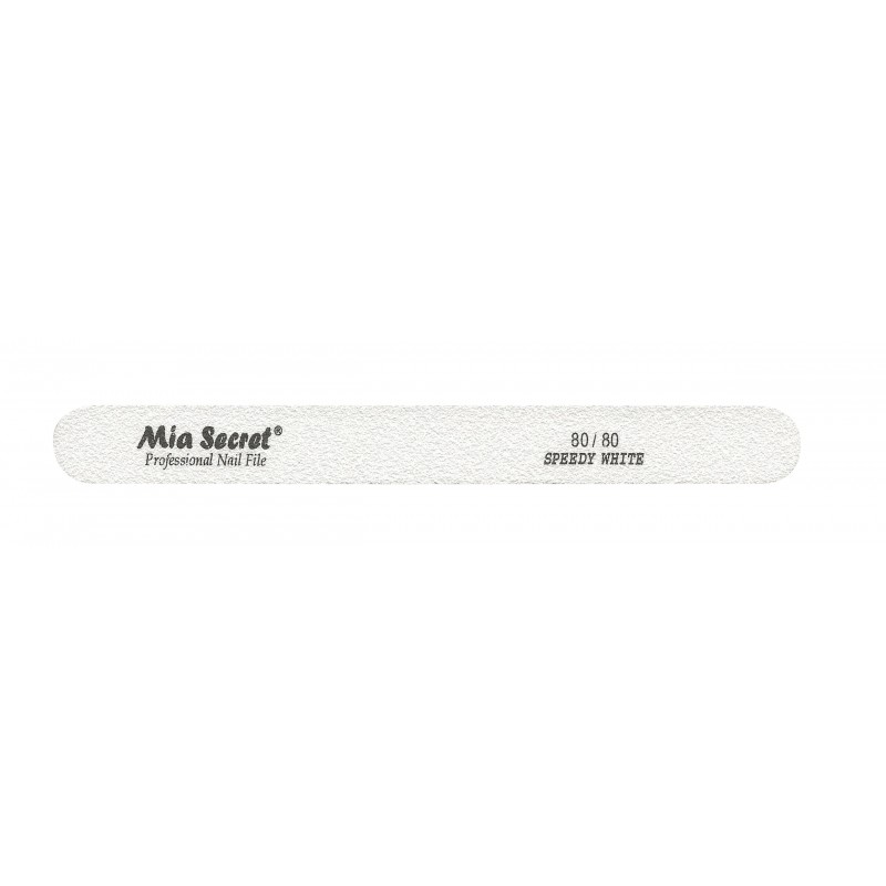 FORTE WHITE Straight Nail File 80/80 Black Center