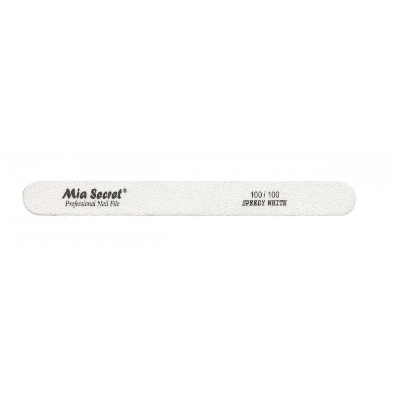 FORTE WHITE Straight Nail File 100/100 Pink Center