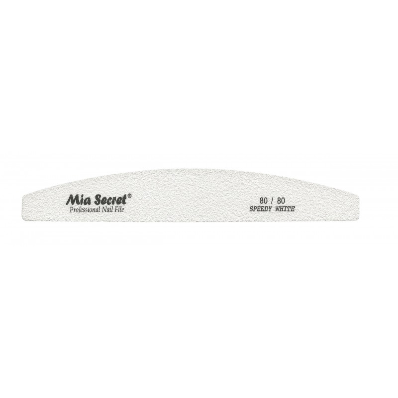 FORTE WHITE Halfmoon Nail File 80/80 Black Center