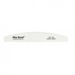 FORTE WHITE Halfmoon Nail File 100/100 Pink Center