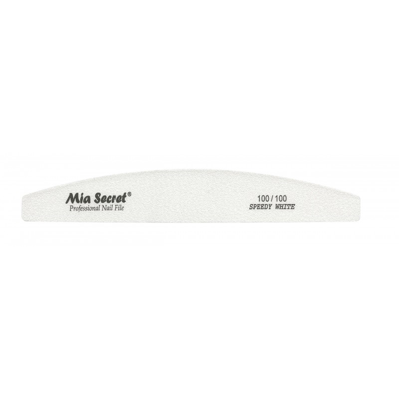 FORTE WHITE Halfmoon Nail File 100/100 Pink Center