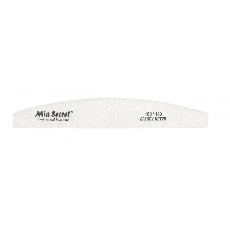 FORTE WHITE Halfmoon Nail File 180/180 Blue Center