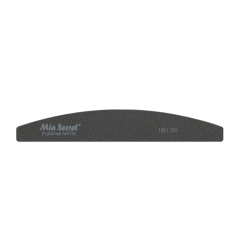 BLACK Halfmoon Nail File 100/100 Pink Center