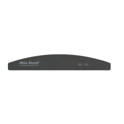 BLACK Halfmoon Nail File 180/180 Blue Center